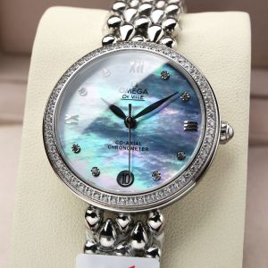 13271700829656437_91c46c87-d1bd-4150-98f6-cba657589eee DEVILLE PRESTIGE 32MM STEEL DIAMOND BEZEL BLUE MOP DIAL