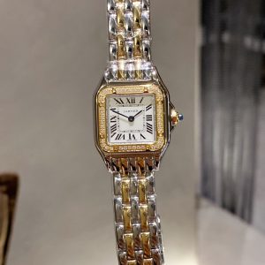 13271701912082891 PANTHERE 22MM QUARTZ GOLD STEEL DIAMOND BEZEL
