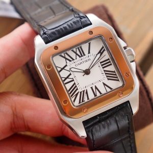 13272046012518396 SANTOS 100XL 42MM STAINLESS STEEL LEATHER