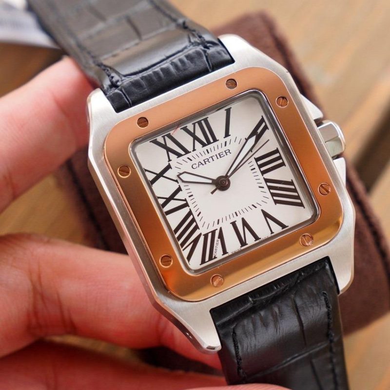 13272046012518396 SANTOS 100XL 42MM STAINLESS STEEL LEATHER