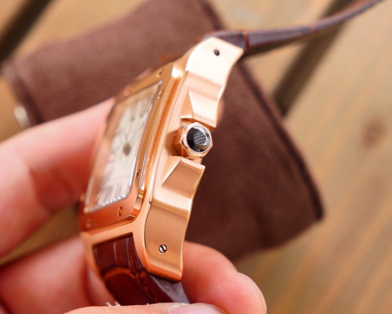 13272046045015207 SANTOS 100XL 42MM STAINLESS STEEL LEATHER