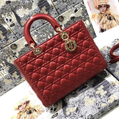 13272662082407101_abe3aae6-f913-452a-a3c4-b318806093b3 LARGE LADY BAG 32CM RED CANNAGE LAMBSKIN
