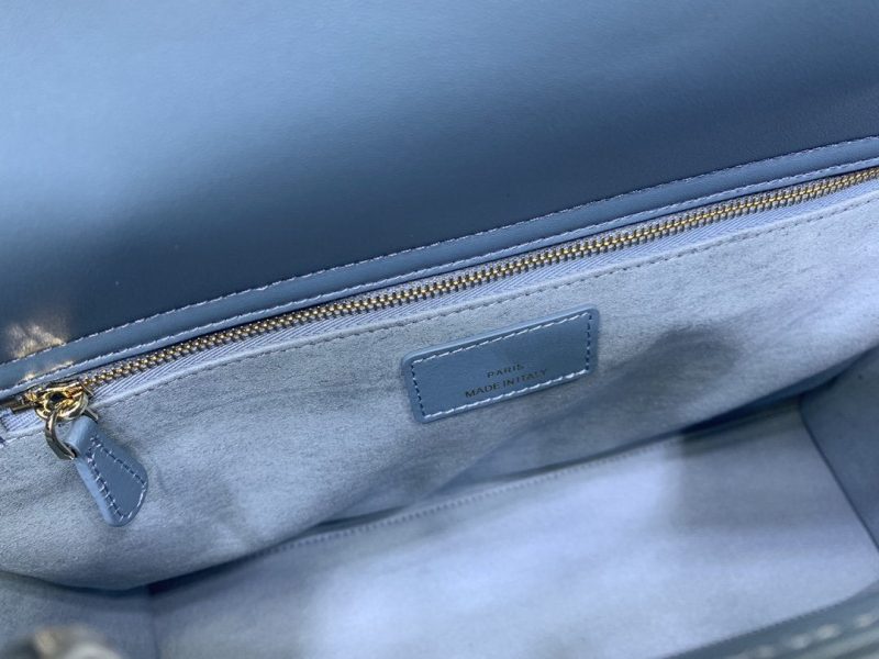 LARGE LADY BAG 32CM BLUE CANNAGE LAMBSKIN