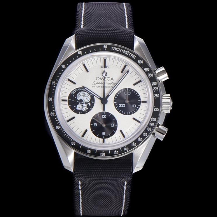 SPEEDMASTER MOONWATCH SNOOPY BLACK BEZEL TEXTILE