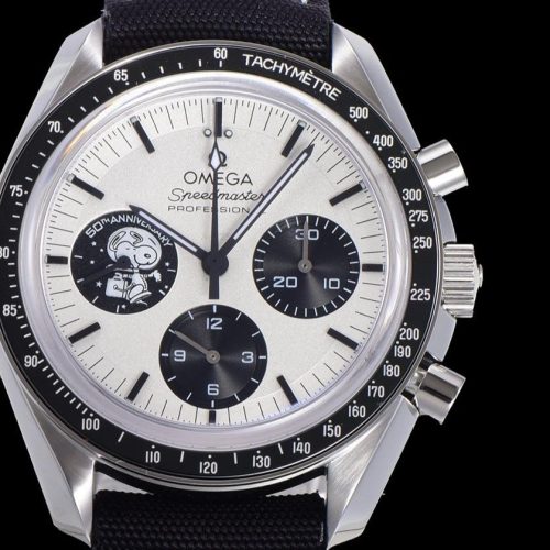 SPEEDMASTER MOONWATCH SNOOPY BLACK BEZEL TEXTILE