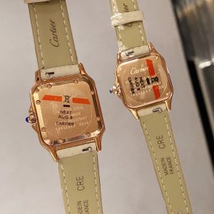 13272833951591072_965650e7-0585-4c8a-80db-d98db0075509 PANTHERE DE CARTIE DIAMOND BEZEL ROSE GOLD BEIGE LEATHER