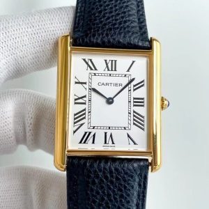 13272919542937478 TANK SOLO QUARTZ GOLD CASE CALF SKIN