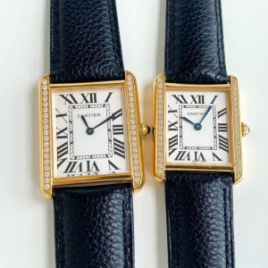 13272919603735309 TANK SOLO QUARTZ DIAMOND BEZEL CALF SKIN