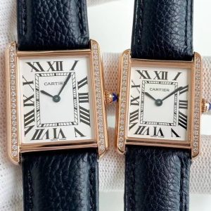 13272919605636413 TANK SOLO QUARTZ DIAMOND BEZEL CALF SKIN