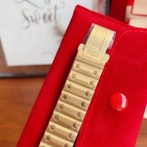 SANTOS LADY 35MM QUARTZ 35MM GOLD DIAMOND