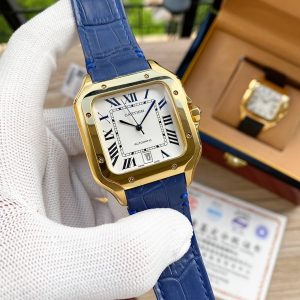 13273087389611849 SANTOS 38MM GOLD CASE AUTOMATIC LEATHER