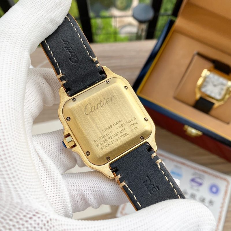 13273087393798441 SANTOS 38MM GOLD CASE AUTOMATIC LEATHER