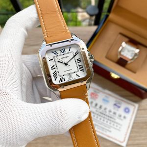 13273087428380272 SANTOS 38MM ROSE GOLD STEEL AUTOMATIC LEATHER