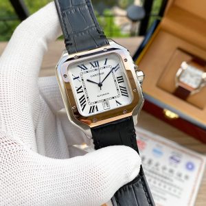 13273087430367006 SANTOS 38MM ROSE GOLD STEEL AUTOMATIC LEATHER