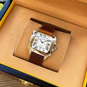 13273087433466286 SANTOS 38MM ROSE GOLD STEEL AUTOMATIC LEATHER