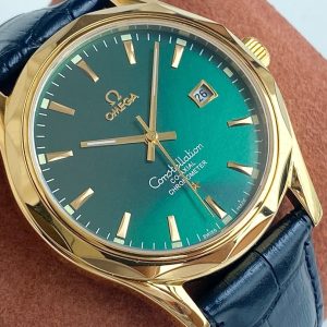 13273871470990509_e2f5c227-d956-45d5-98ed-d4e89462e13a CONSTELLATION 40 GOLD CASE LEATHER STRAP