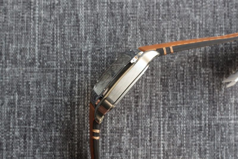 SANTOS 34MM STEEL CASE BROWN LEATHER