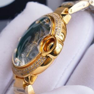 13274466061162095 BALLON BLEU 33MM GOLD GREEN DIAL DIAMOND NUMERALS