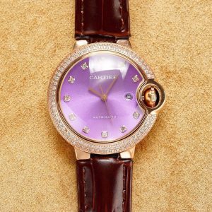 13274466772409427 BALLON BLEU 33MM ROSE GOLD CASE PINK DIAL LEATHER STRAP