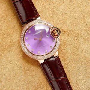 13274466773304801 BALLON BLEU 33MM ROSE GOLD CASE PINK DIAL LEATHER STRAP