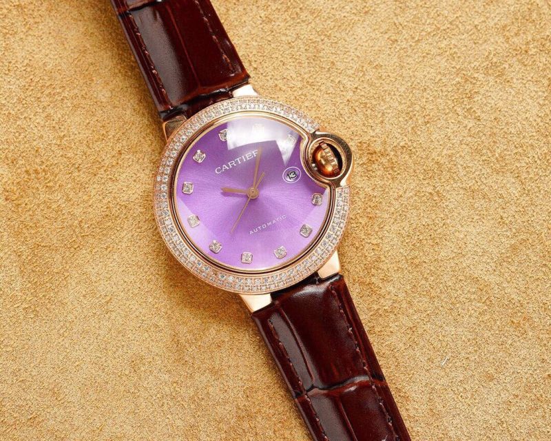 13274466773304801 BALLON BLEU 33MM ROSE GOLD CASE PINK DIAL LEATHER STRAP