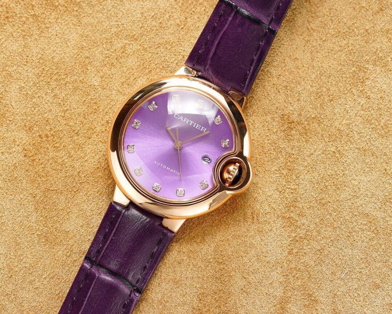 13274466774115273 BALLON BLEU 33MM ROSE GOLD CASE PINK DIAL LEATHER STRAP