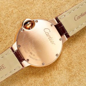 13274466777401973 BALLON BLEU 33MM ROSE GOLD CASE PINK DIAL LEATHER STRAP