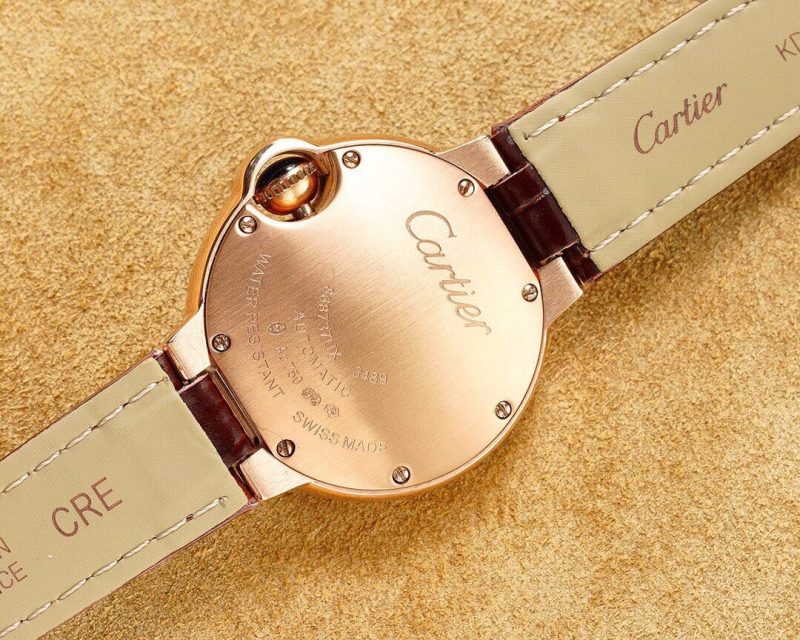 13274466777401973 BALLON BLEU 33MM ROSE GOLD CASE PINK DIAL LEATHER STRAP