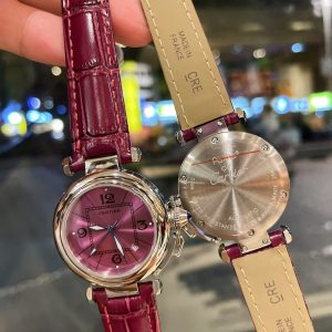 13274635776260547 PASHA DE CARTIER 35MM QUARTZ DARK PINK DIAL