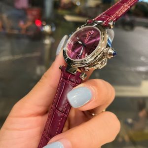 13274635777140920 PASHA DE CARTIER 35MM QUARTZ DARK PINK DIAL