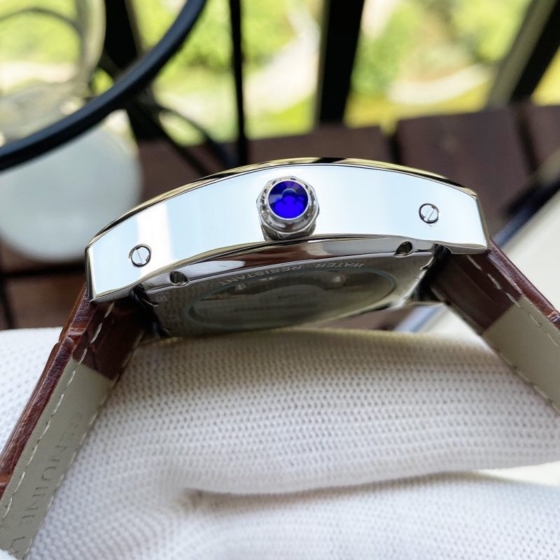 13275064979704971 TORTUE 40MM STEEL CASE LEATHER STRAP