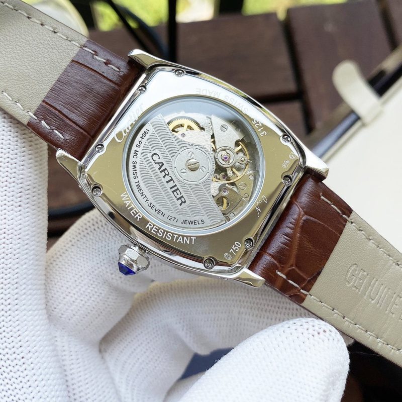 13275064980825786 TORTUE 40MM STEEL CASE LEATHER STRAP