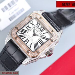 13275068555518368 SANTOS 100XL 42MM DIAMOND ROSE GOLD BEZEL