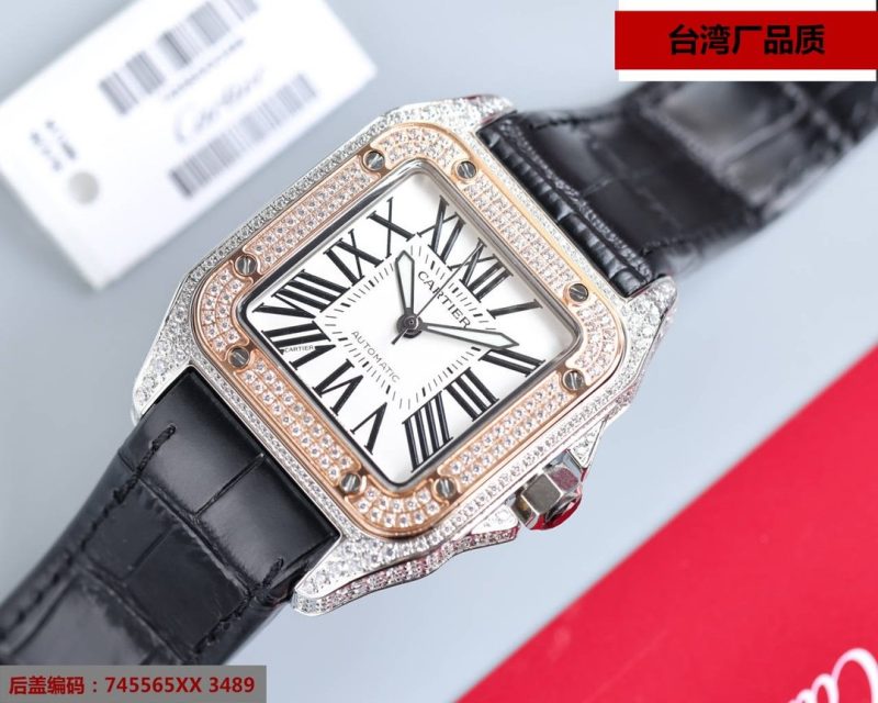 13275068555518368 SANTOS 100XL 42MM DIAMOND ROSE GOLD BEZEL