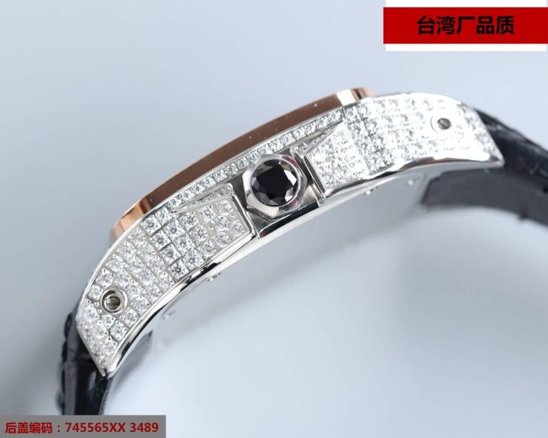 13275068558813668 SANTOS 100XL 42MM DIAMOND ROSE GOLD BEZEL