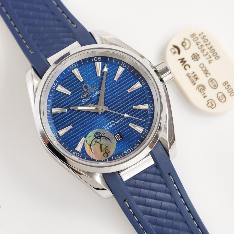 SEAMASTER AQUA TERRA 41MM STEEL CASE RUBBER STRAP