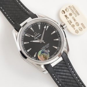SEAMASTER AQUA TERRA 41MM STEEL CASE RUBBER STRAP