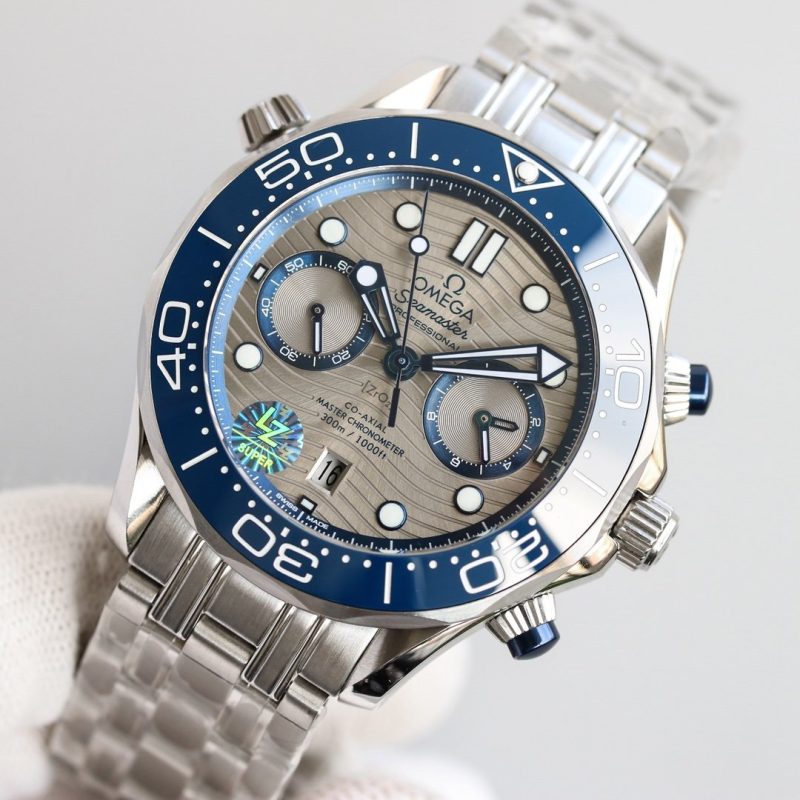 SEAMASTER DIVER 300M CHRONOGRAPH BLUE CERAMIC GREY DIAL