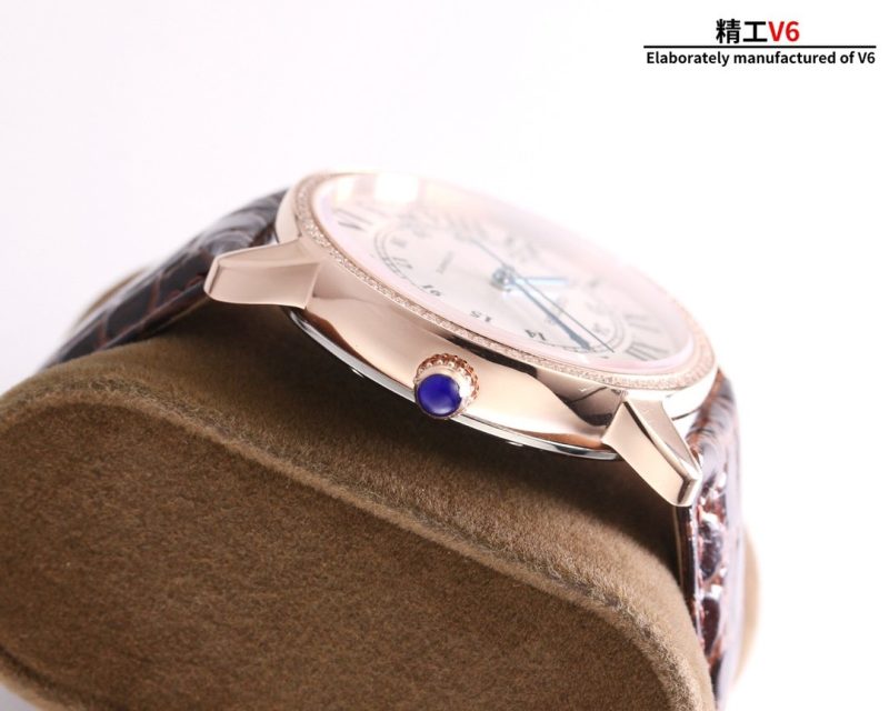 RONDE SOLO DE CARTIE WHITE DIAL DIAMOND BEZEL