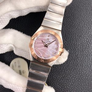 CONSTELLATION 27MM QUARTZ GOLD STEEL MOP DIAL