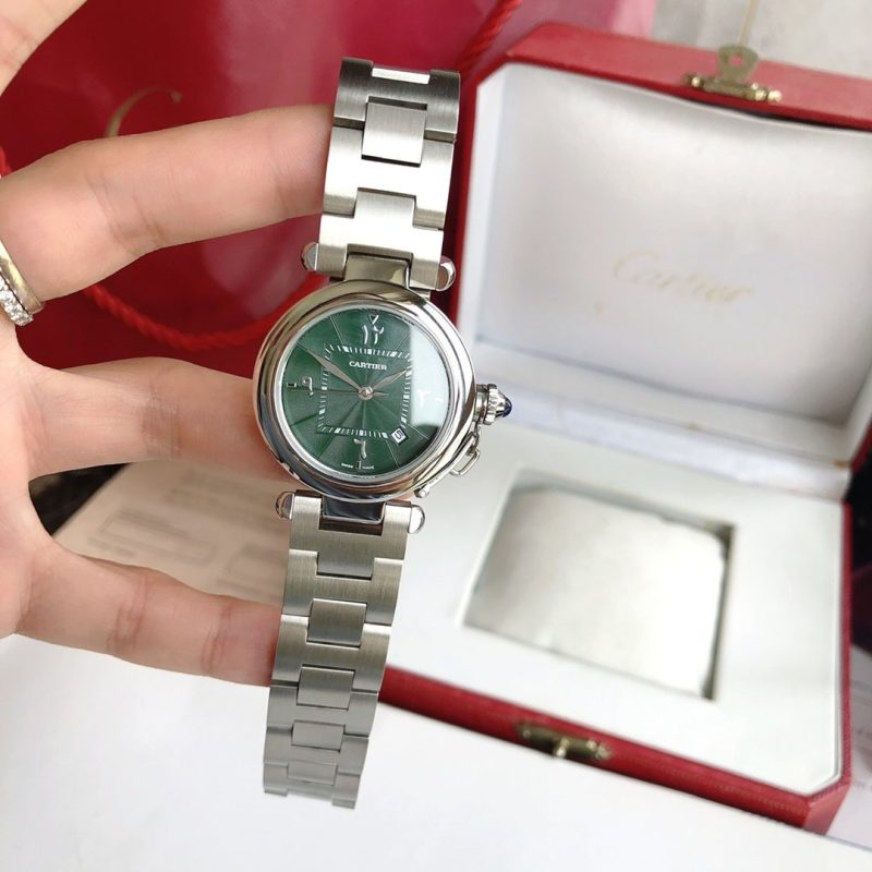 13276885859337630 CARTIE PASHA 35MM QUARTZ STEEL CASE BLUE DIAL