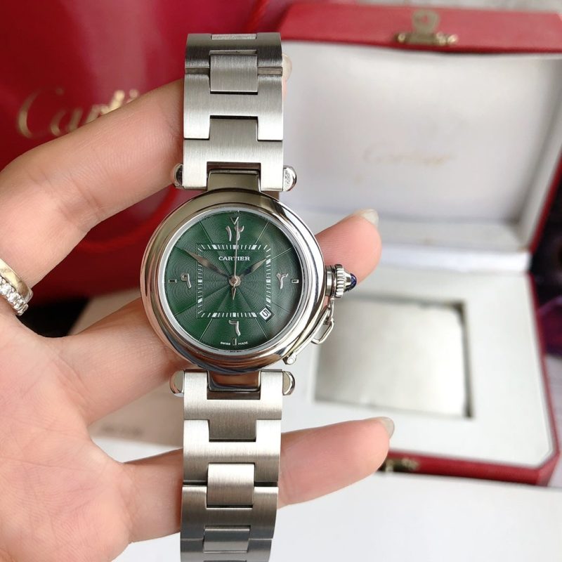 13276885860252498 CARTIE PASHA 35MM QUARTZ STEEL CASE BLUE DIAL