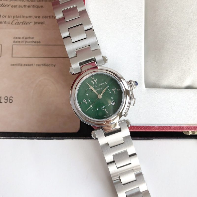 13276885862938491 CARTIE PASHA 35MM QUARTZ STEEL CASE BLUE DIAL