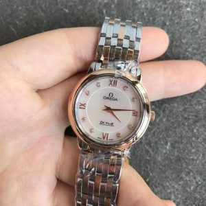 13277062337867797_e72a2d7a-400b-42e0-a334-d369941f9d48 DEVILLE PRESTIGE 27MM QUARTZ ROSE GOLD STEEL DIAMOND NUMERALS