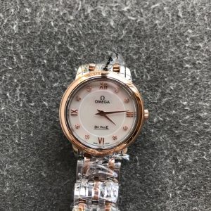 13277062366701182_e2722896-9159-447b-a786-6628a6e40d66 DEVILLE PRESTIGE 27MM QUARTZ ROSE GOLD STEEL DIAMOND NUMERALS