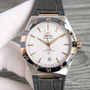 CONSTELLATION 41MM GOLD CASE BLACK LEATHER