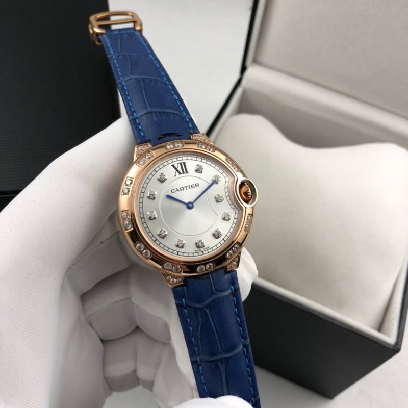 13277573551486000 BALLON BLEU 36MM ROSE GOLD CASE DIAMOND NUMERALS