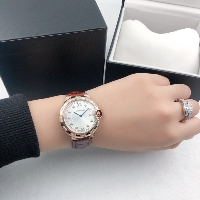 13277573559073921 BALLON BLEU 36MM ROSE GOLD CASE DIAMOND NUMERALS