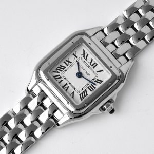 13277836355014177 PANTHERE DE CARTIE 22MM QUARTZ STEEL WHITE DIAL