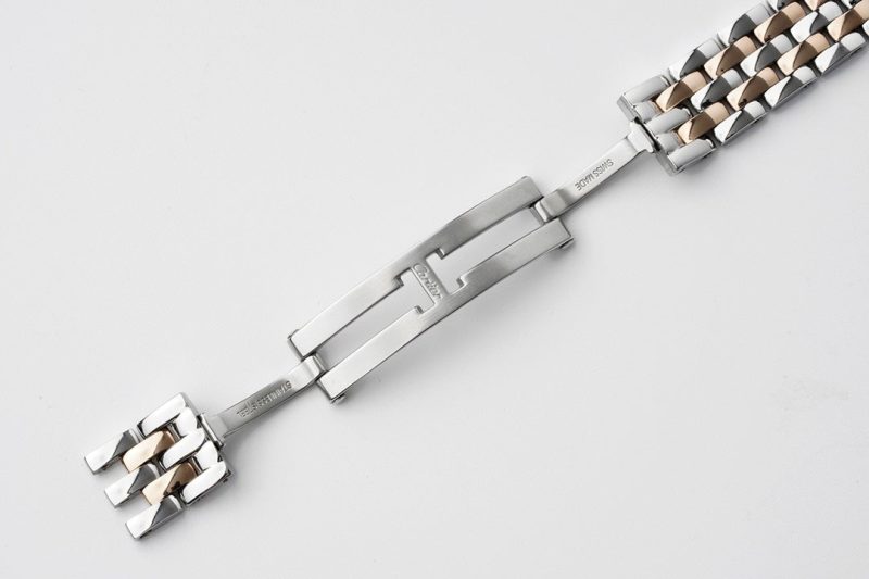 PANTHERE DE CARTIE 22MM QUARTZ ROSE GOLD STEEL WHITE DIAL